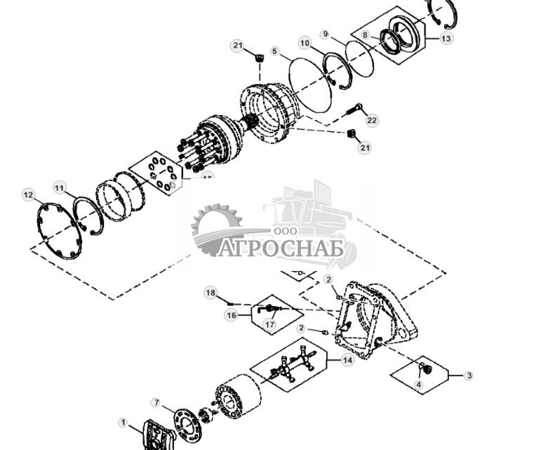 Левая наклонная пластина, подшипники и датчик оборотов двигателя HFWD - ST300732 33.jpg